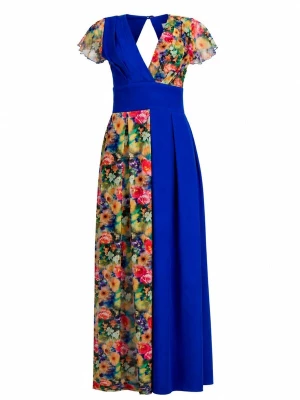 Obrázek produktu BIBI SAKALIEVA Koktejlové šaty 'Royal Blue Maxi Dress with Floral Lace Panels' královská modrá