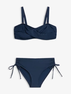 Obrázek produktu Bikini balkonetka (2 części) z połyskującego materiału BonPrix niebieski