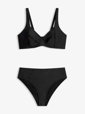 Obrázek produktu Bikini minimizer z figami z wysokim stanem lekko modelującymi sylwetkę (komplet 2-cz.) BonPrix czarny