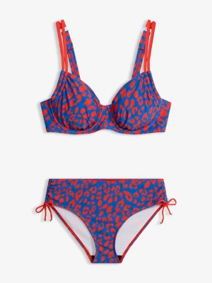 Obrázek produktu Bikini na fiszbinach z troczkami (komplet 2-cz.) BonPrix niebieski