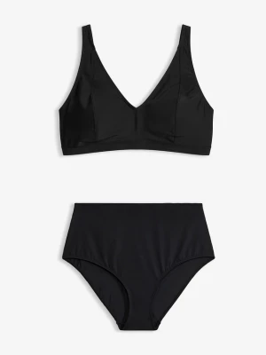 Obrázek produktu Bikini z dekoltem w serek (komplet 2-cz.) BonPrix czarny