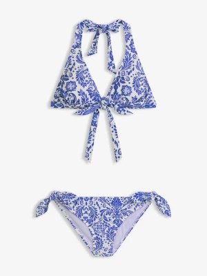 Obrázek produktu Bikini z ramiączkami łączonymi na szyi (komp. 2-cz.) BonPrix biały