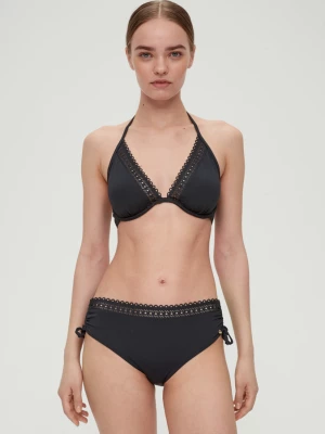 Obrázek produktu Bikiny – puntíkovaná podprsenka s dírkovanou výšivkou s.Oliver černá