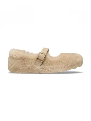 Obrázek produktu Birkenstock baleríny kožené Santa Clarita Shearling béžová