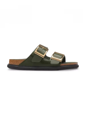 Obrázek produktu Birkenstock pantofle dámské kožené Arizona Droplet Buckle Natural Leather Patent zelená
