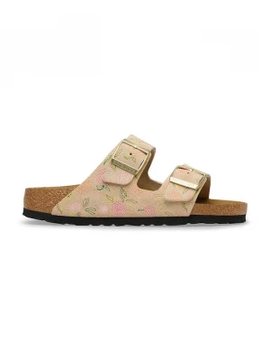 Obrázek produktu Birkenstock pantofle na plochém podpatku dámské semišové Arizona béžová