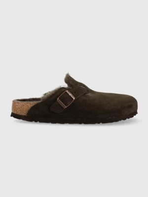Obrázek produktu Birkenstock Semišové pantofle Birkenstock Boston FUR hnědá
