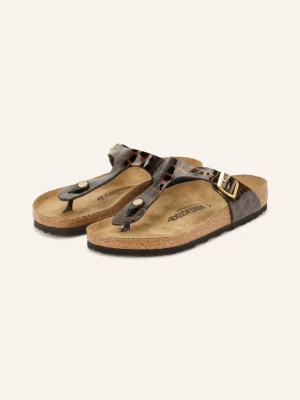 Obrázek produktu Birkenstock Žabky Na Podpatku Gizeh tmavě hnědá / zlatá