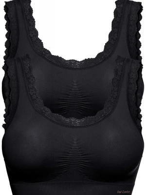 Obrázek produktu Biustonosz bezszwowy bustier z kolekcji Feel Comfort (2 szt.) BonPrix czarny