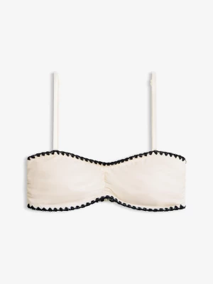 Obrázek produktu Biustonosz bikini bandeau z haftem BonPrix biały