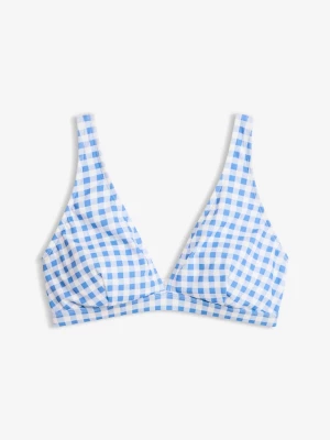 Obrázek produktu Biustonosz bikini ze wzorem w kratę BonPrix biały