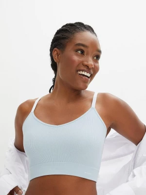 Obrázek produktu Biustonosz bustier bezszwowy Feel Comfort w prążek BonPrix niebieski