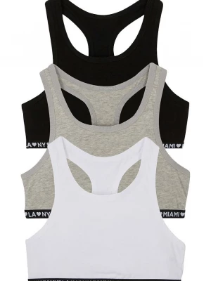 Obrázek produktu Biustonosz bustier z miękką bawełną (3 szt.) BonPrix czarny