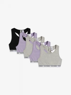 Obrázek produktu Biustonosz bustier z miękką bawełną (5 szt.) BonPrix fioletowy