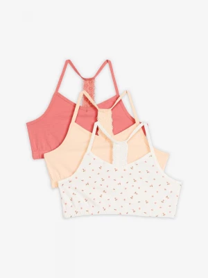 Obrázek produktu Biustonosz bustier z miękką bawełną i koronką (3 szt.) BonPrix biały