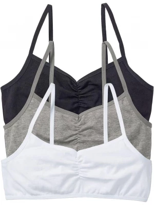 Obrázek produktu Biustonosz bustier z miękką bawełną organiczną (3 szt.) BonPrix biały