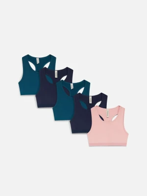 Obrázek produktu Biustonosz bustier z miękkiej mieszanki bawełny organicznej (5 szt.) BonPrix różowy