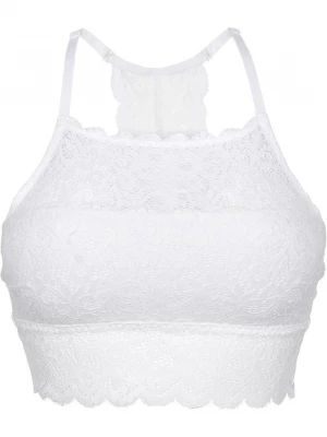 Obrázek produktu Biustonosz bustier z rozciągliwej koronki BonPrix biały
