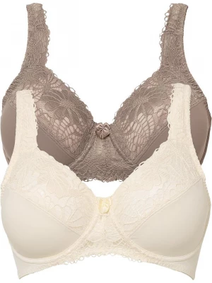 Obrázek produktu Biustonosz minimizer z wyściełanymi ramiączkami (2 szt.) BonPrix beżowy