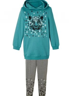 Obrázek produktu Bluza dresowa + legginsy (2 części), mieszanka bawełny organicznej BonPrix niebieski
