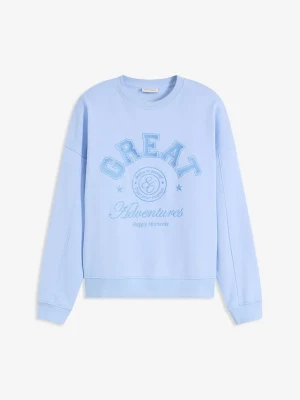 Obrázek produktu Bluza oversize z czystej bawełny BonPrix niebieski