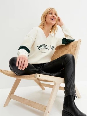 Obrázek produktu Bluza oversize z mieszanki bawełny BonPrix beżowy