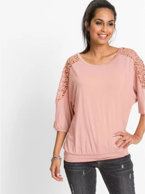 Obrázek produktu Bluzka oversize z mieszanki wiskozy BonPrix różowy