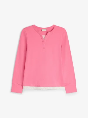 Obrázek produktu Bluzka z dekoltem henley, 2 w 1 BonPrix różowy