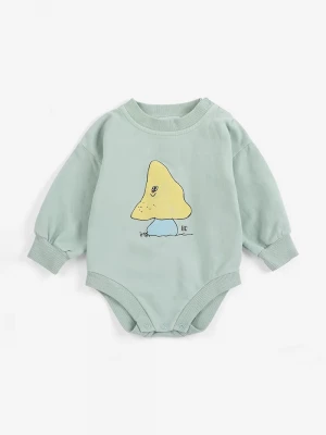 Obrázek produktu Bobo Choses body kojenecké bavlněné s elastanem Mush Monster tyrkysová