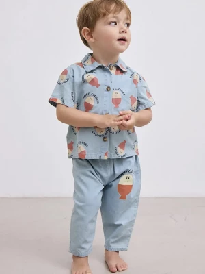 Obrázek produktu Bobo Choses Dětská bavlněná košilka Bobo Choses Morning Egg modrá