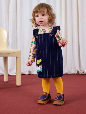 Obrázek produktu Bobo Choses Dětské bavlněné šaty Bobo Choses Choo Choo námořnická modř