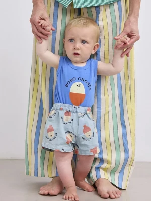 Obrázek produktu Bobo Choses Dětské bavlněné šortky Bobo Choses Morning Egg modrá
