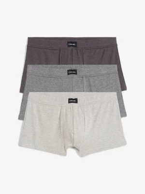 Obrázek produktu Bokserki hipster z bawełną (3 pary) BonPrix szary