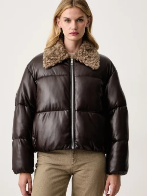 Obrázek produktu BOSS bunda dámská z imitace kůže Pecool hnědá