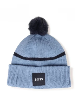 Obrázek produktu BOSS čepice s bambulí dětská bavlněná modrá