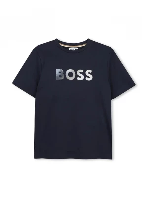 Obrázek produktu BOSS Dětské bavlněné tričko BOSS námořnická modř