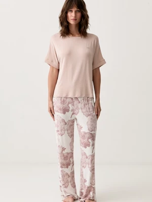 Obrázek produktu BOSS dvoudílné pyžamo dámské z viskózy ESSENCE_Short Set LP béžová