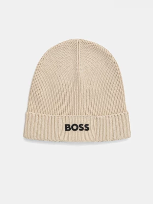 Obrázek produktu BOSS Green čepice pánská s příměsí vlny Asic_Beanie-X béžová