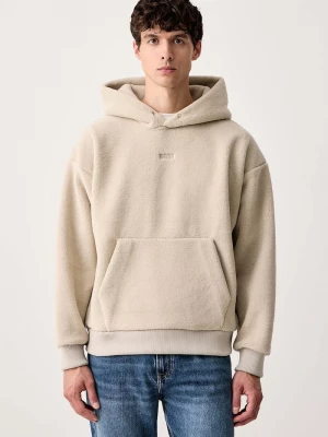 Obrázek produktu BOSS Green mikina s kapucí pánská fleecová SW_Teddy Sly béžová