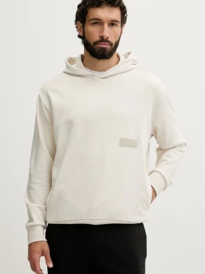 Obrázek produktu BOSS Green mikina s kapucí pánská s bavlnou SW_Hoodie béžová