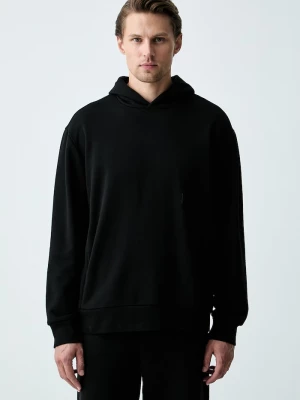 Obrázek produktu BOSS Green mikina s kapucí pánská s bavlnou SW_Hoodie černá