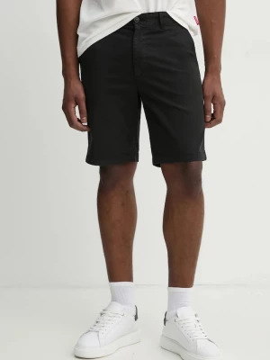 Obrázek produktu BOSS Orange chino šortky pánské bavlněné s elastanem černá