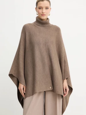 Obrázek produktu BOSS Pončo s příměsí vlny BOSS Larenia_poncho hnědá