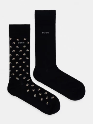 Obrázek produktu BOSS ponožky pánské s bavlnou 2P RS Minipattern 2-pack černá