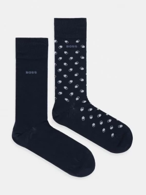 Obrázek produktu BOSS ponožky pánské s bavlnou 2P RS Minipattern 2-pack námořnická modř