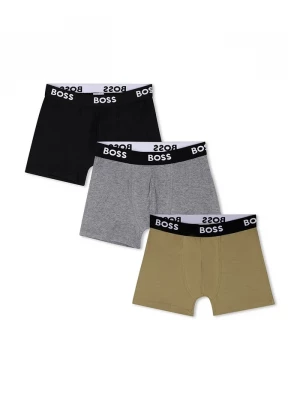 Obrázek produktu BOSS přiléhavé boxerky dětské s bavlnou 3-pack černá