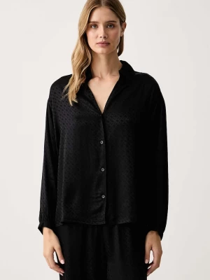 Obrázek produktu BOSS pyžamová košile dámská z viskózy B Monogram_Shirt VN černá
