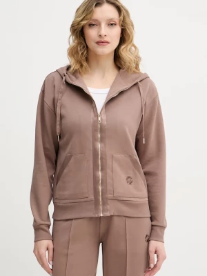 Obrázek produktu BOSS rozepínací mikina s kapucí dámská s bavlnou Shiny B Jacket H. hnědá