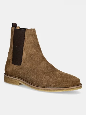 Obrázek produktu BOSS Semišové kotníkové boty BOSS BECKHAM X BOSS béžová
