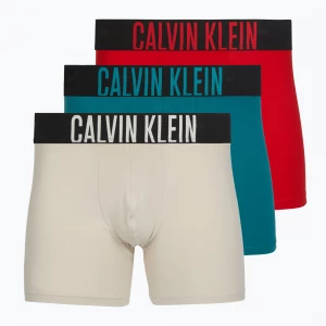 Obrázek produktu Boxerky Calvin Klein 000NB3609A Boxer Brief 3 pairs oatmeal / aged redwood / bright turquoise Béžová